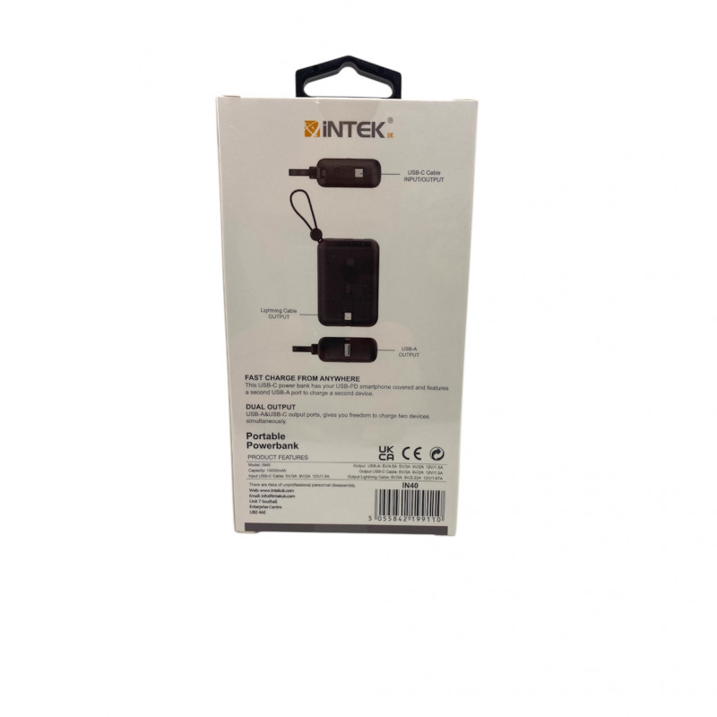 INTEK 5000mAh Portable Powerbank PD20W Fast charging